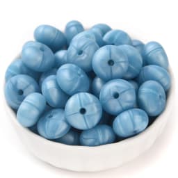 14mm 50Pcs Mini Abacus Silicone Beads Food Grade Saucer Loose Beads for Baby Teether Necklace Pacifier Clip Jewelry Making