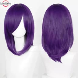 40cm Medium Basic Anime Cosplay Wig Bang Blond Black White Red Pink Green Brown Gold Blue Heat Resistant Synthetic Hair Wigs