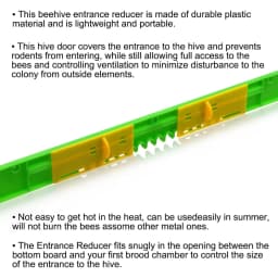 6pcs Bee Hive Entrance Reducer, Adjustable Plastic Beehive Entrance Guard, Dual Slider Door Pest Control & Swarm Beekeeping Tool