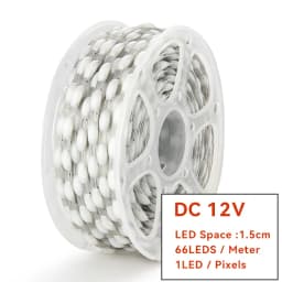 KTRLIGHT DC5V/12V 1.5cm-10cm Pitch 3Pin Clear Wire WS2811 LED Seed Pixel String Light RGB IC Addressable Full Color IP68