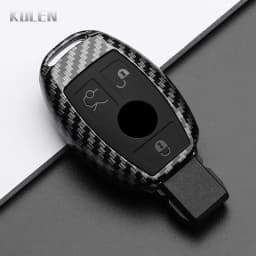 ABS Carbon Fiber Style Car Key Case Cover For Mercedes Benz A B C E Class GLS GLA GLK GLC CLS CLA AMG W204 W205 W212 W463 W176