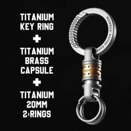 Luxury Titanium Key Chain Magnetic Spin Rotary for Car Key Ring Connector Anti-off Holder Men EDC Quickdraw Buckle Male Gadgets