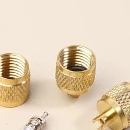 10Pcs Brass Valve Cores Replacement AC HVAC/R Field Service Tool Refrigerant Valve Core Remover Removal Tool HAVC