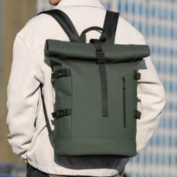 Backpack Men's Commuting Large Capacity Travel Bag 17.3inch Computer Bag Business Backpack College Student School Bag Pu Leather Meeting Business Travel Abroad