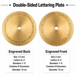 NIUPIKA Inside Ring Engraving Machine Manual Jewelry Engraver with Double Sided Lettering Dial Metal Plotter Tool for Rings SL81