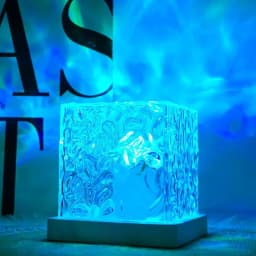 1pc 16 Colors Romance Dynamic Light Shadow Atmosphere Lights Rotating Water Ripple Lamps Night Projection Lamp for Home Decor