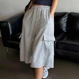 Women's Summer Big Pockets Drawstring Elastic Waist Loose Shorts