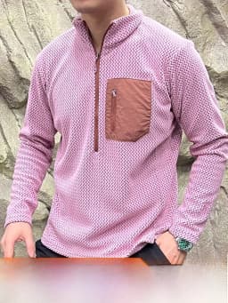 Quick Dry Half Zip Sweater Couple Outfit Z Shaped Weave 280g Polyester Fiber Outdoor Style Breathable Autumn Winter Hoodie