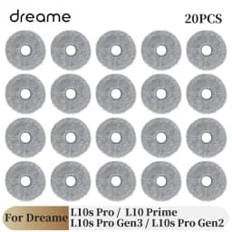 For Dreame L10s Pro Gen 3 / L10s Pro Gen 2 / L10s Pro / L10 Prime Robot Vacuum Spare Parts Main Side Brushes Mop Cloths Filters