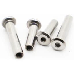 L=6-50mm M3 M4 M5 M6 M8 M10 304 Stainless Steel Hex Hexagon Socket Head Furniture Rivet Connector Insert Joint Sleeve Nut