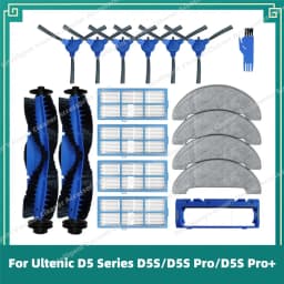 Fit For Ultenic D5 Series D5S / D5S Pro / D5S Pro+ / Lenovo E1 Vacuum Parts Main Side Brush Hepa Filter Mop Rag Accessories Kits