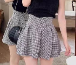 Japanese Style Mini Skirts for Women Mine Mass-Produced Sweet Black Skirt Culottes Autumn Summer Ruffled Pleated Short Skirt