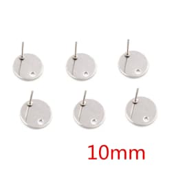 20pcs 316L Stainless Steel Geometric Earring Stud Earring Posts Connector Fashion Styles DIY Jewelry Making Findings Accessories