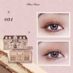 Flower Knows Chocolate Shop Highly Pigmented Eyeshadow Palette Shimmer Matte Glitter Long Lasting Vegan Eye Shadows Cruelty-free