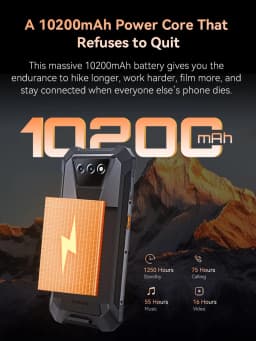 Rugged Smartphone PHILIPS S8325 IP68 Waterproof Android 16 Dual Sim 12(6+6)GB+256GB 10200mAh 6.745" 48MP NFC Camping Lamp Unlock