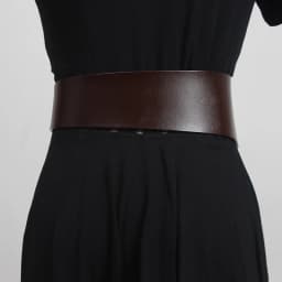 [EAM]  Irregular Genuine Leather Wide Multicolor Belt Personality Women New Fashion Tide All-match Spring Autumn 2026 1DD3996