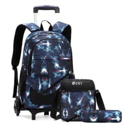 Boys kids school wheeled backpack bag children school backpack on wheels teenager boys school trolley bag with wheels for boys