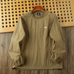 Retro Japanese Style Tech Waterproof Fabric Men's Loose Long Sleeve round Neck Sweatshirt Fashion Urban Autumn New Arrival
