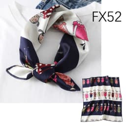 Satin imitation silk scarf women's digital print square scarf 50cm polka dot stripe multi-style neckerchief fashion accessory