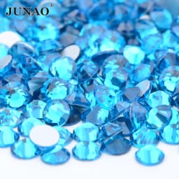 JUNAO 100Gross SS6 SS10 SS12 SS16 SS20 SS30 AB Color Glass Rhinestones Bulk Non Hotfix Flatback Strass DIY Nail Crystal Stones