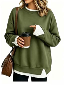 Casual Long Sleeve Top with Patchwork Pullover Mid Length Regular Thickness Streetwear Women Hoodie Autumn Long Sleeve Hoodie