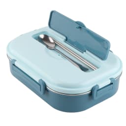 Food Storage Container Dinnerware Stainless Steel Lunch Box 4‑Grid Portable Bento Box Food Storage Container for Student Adult
