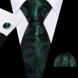 Barry.Wang Green Mint Teal Men Tie Hanky Cufflinks Set Jacquard Olive Sage Lawn Cyan Necktie for Male Wedding Business Gift