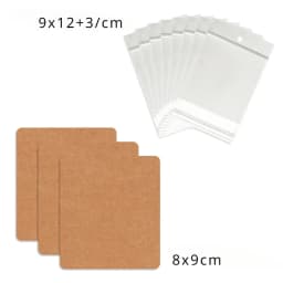 50 Pcs 8x9cm New Pattern Blank Jewelry Display Paper Label With Or Without Bags Necklaces Earrings Packaging Cards Wholesale