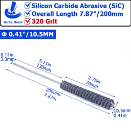 320Grit Cylinder Hone Ball Brush Tool Silicon Carbide Metal Engine Valve Guides Deburring Carbon Removal Crosshatching Polishing