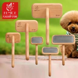Fenice Pet Grooming Steel Long Comb Slicker Brush for Dogs - Efficiently Removes Floating Hair Tangles And Loose Hair Dog Groomi