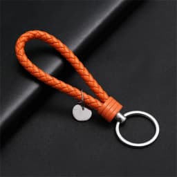 PU Leather Braided Woven Rope Wristlet Keychain Strap For Men Women Quality DIY Key Chains Bag Car Key Ring Jewelry Accessories