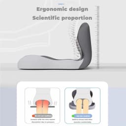 Solvath Ergonomic Seat Cushion with Backrest Soft Supportive Washable Office Chair Pad for Hip Waist Comfort Ideal for Long Sitt