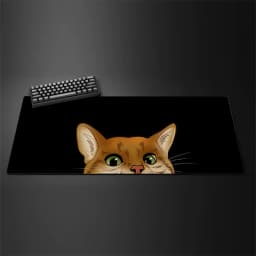 Kawaii Black Kitten Mouse Pad Large Cute Game Keyboard Mat XxL Computers Accessories Table Pad Girl Home Bedrooms Carpet Mats