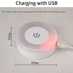 1/6pcs LED Touch Sensor Night Lights Kitchen Cabinet Magnetic Base Wall Lamps 3 Modes USB Rechargeable Dimming Night Lights
