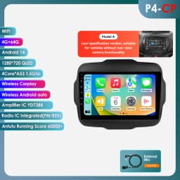 Hizpo 2 Din Android 13 For Jeep Renegade 2016 - 2020 Car Radio Multimedia Video Player Stereo Navigation GPS Carplay Auto 7862