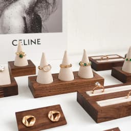 High End Walnut Ring Earring Display Rack, Simple Jewelry Storage Organizer Holder, Photography and Photography Display Stand