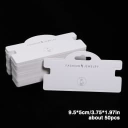 50/30pcs Multiple Sizes Jewelry Earring Necklace Plastic Cards Earring Stud Organizer Holder Hanging Display Card Studs Holder