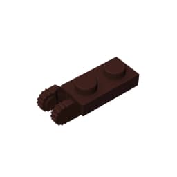MOC PARTS GDS-821 PLATE 1X2 W/FORK/VERTICAL/END Single side hinged plate (teeth) compatible with lego 44302 children's toys