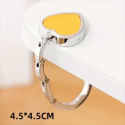 Rose Flower Pattern Bag Hooks Portable Folding Table Hook Clasp Purse Bag Handbag Hooks Hanger Holder
