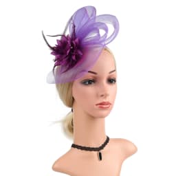 2025 New Fascinator Feathers Mesh Ribbons Brides Hair Accessories Headband or a Clip Cocktail Tea Party Headwewar Wedding
