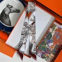 POBING 2025 New Style Binding Handle Hairband Silk Scarf 100% Mulberry Silk Amazon Celebration Twill Silk 5*86CM