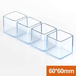 10Pcs Round / Square Rubber Floor Protectors Chair Leg Caps Pads Furniture Feet Non-Slip Covers Leveling Feet Home Decor