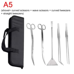 Aquarium Cleaning Tools Set Wave Scissors Tweezers Aquatic Plant Grass Trimming Stainless Fish Tank Tools Aquarium Accessories