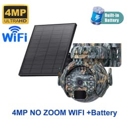 SHIWOJIA 4K 8MP WIFI Solar Powered Camera 4G SIM 12X ZOOM Outdoor 360° View Animal Monitoring Solar Battery Hunting PTZ Cameras