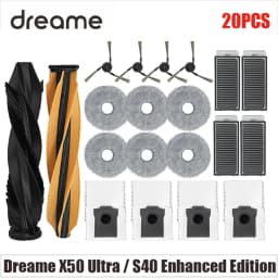 Dreame X50 Ultra / S40 Enhanced Edition Vacuum Parts Main Roller Side Brush Hepa Filter Mop Cloth Dust Bag