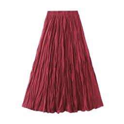 Women's Spring Summer Solid Pleated Half-body Skirt 2026 Korean Fashion A-Line Long Skirt Female Elegant Casual Luxury Skirt
