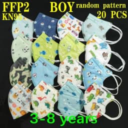 KN95 Kid Mask 3-8 8-15 Years Old 5 Layers Cartoons FFP2 Masque Boys Girls Children Mascarillas CE Face Mask FPP2 Protective