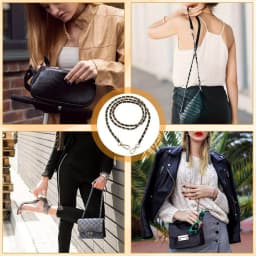 Purse Chain Strap, 47" Crossbody Straps for Purses Bag Chain Chain Purse Strap with Metal Buckle Chain for Purse Handbag