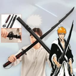 40inch Anime Bleach Schwert Ninja Blade Knife Aizen Sousuke Cosplay Prop Sword Real Sized Japanese Katana Samurai Sabre Toy Gift