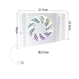 RGB Temperature Sensing Side-mounted Cooling Fan For PS5 Slim Digital/Disc Version 2 USB Ports Host Side Cooler For PS5 PRO